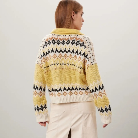 A.L.C. Fair Isle Nordic Merino Wool Landry Sweater - Picture 3 of 10